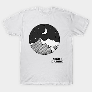 Night Gazing Simple Design T-Shirt